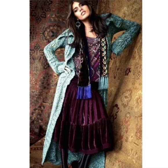 RARE Free People Budapest Daydream Long Cardigan XS - Picture 1 of 4